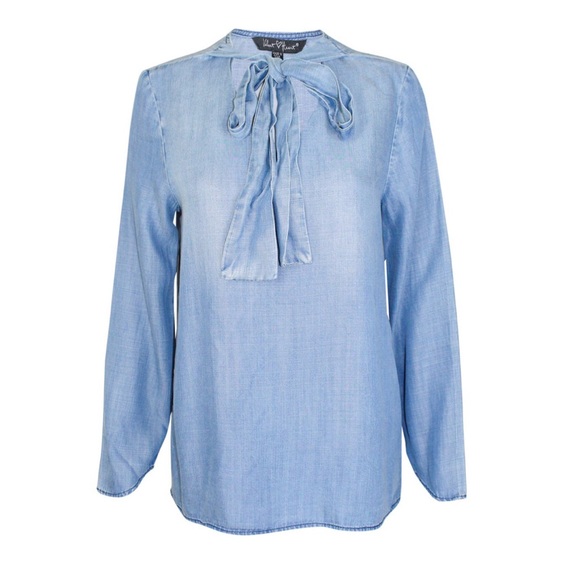 NWT VelvetHeart Chambray Top - Picture 1 of 5